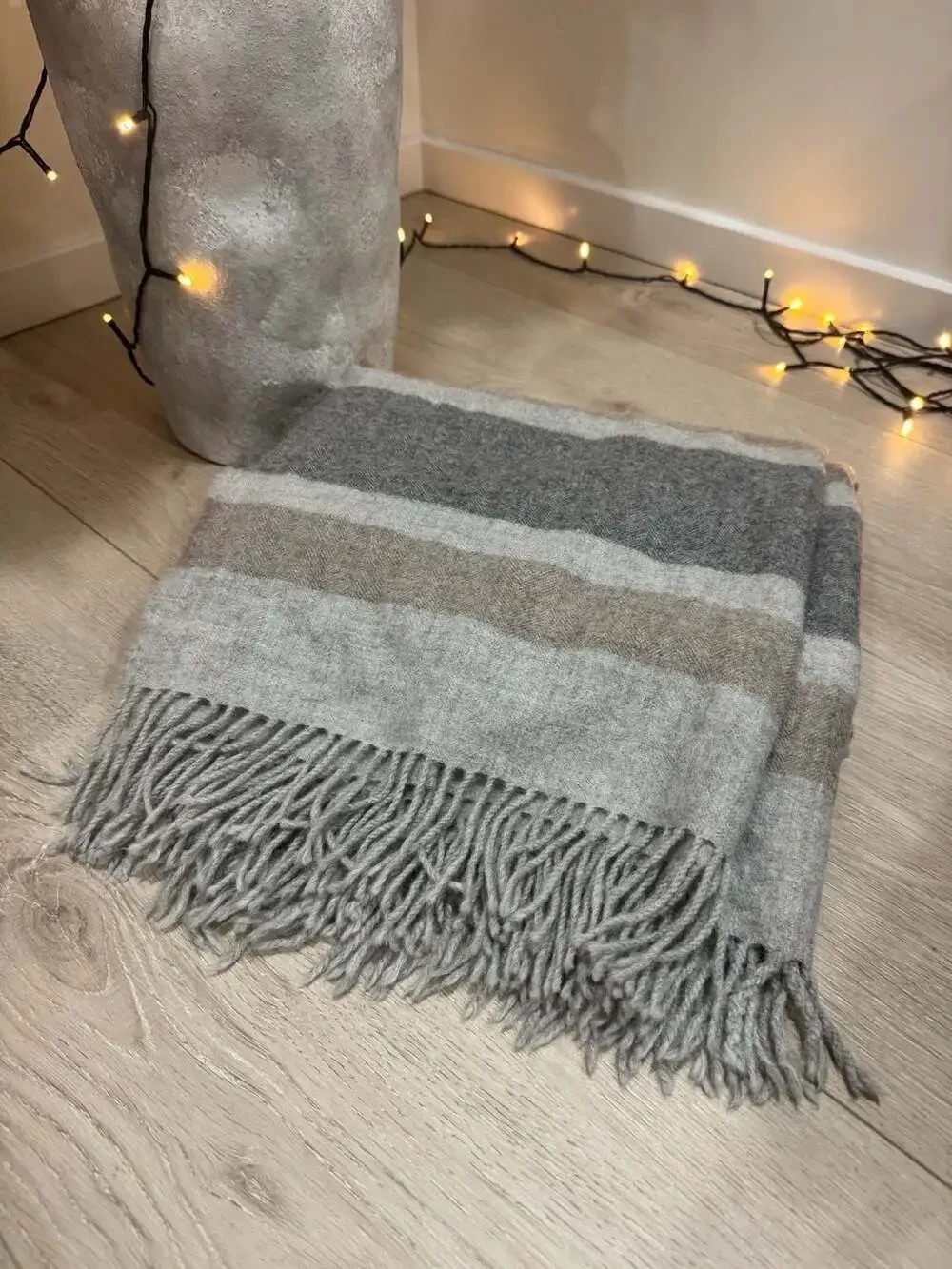 Boll & Branch Reserve Collection Stripe Baby Alpaca Throw Blanket